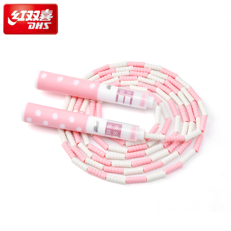 Skipping Rope Pvc - DHS 2.8M เชือกออกกําลังกายกระโดดเชือกไม้ไผ่ PVC เริ่มต้นผู้ใหญ่เด็กนุ่มลูกปัดไม่มี Tangle